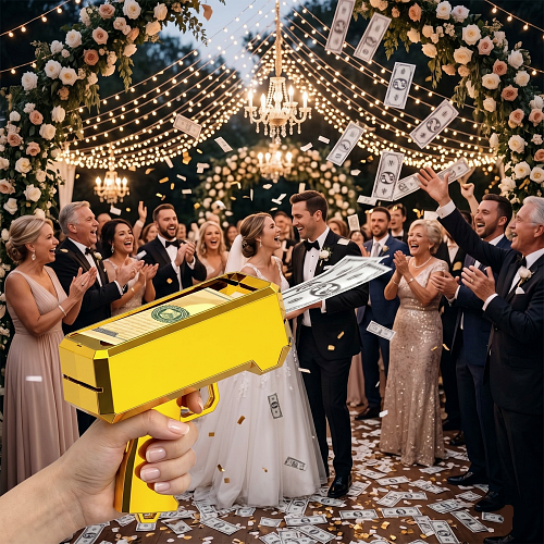 Money gun for wedding