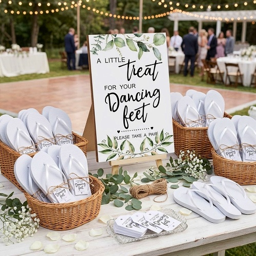 Cheap wedding flip flops for guests