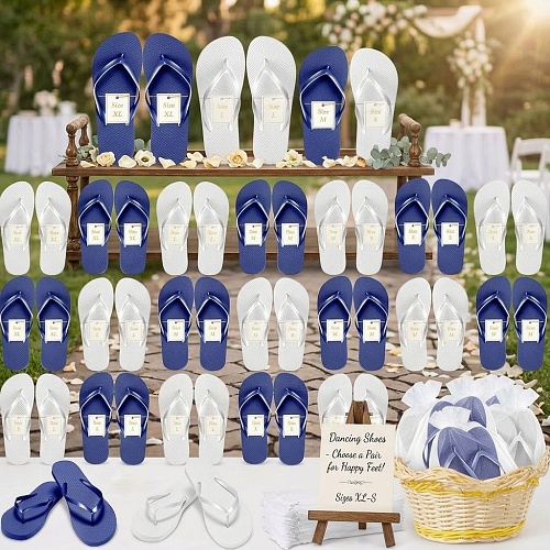 Bulk flip flops for a wedding